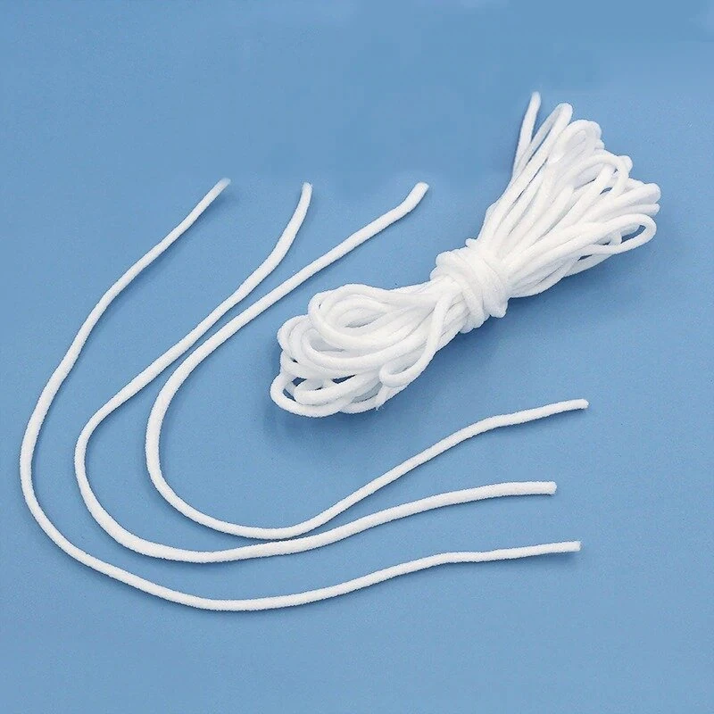 5Pcs 50m Elastic Band - 3mm Round Cord for DIY Crafts & Sewing - Image 3