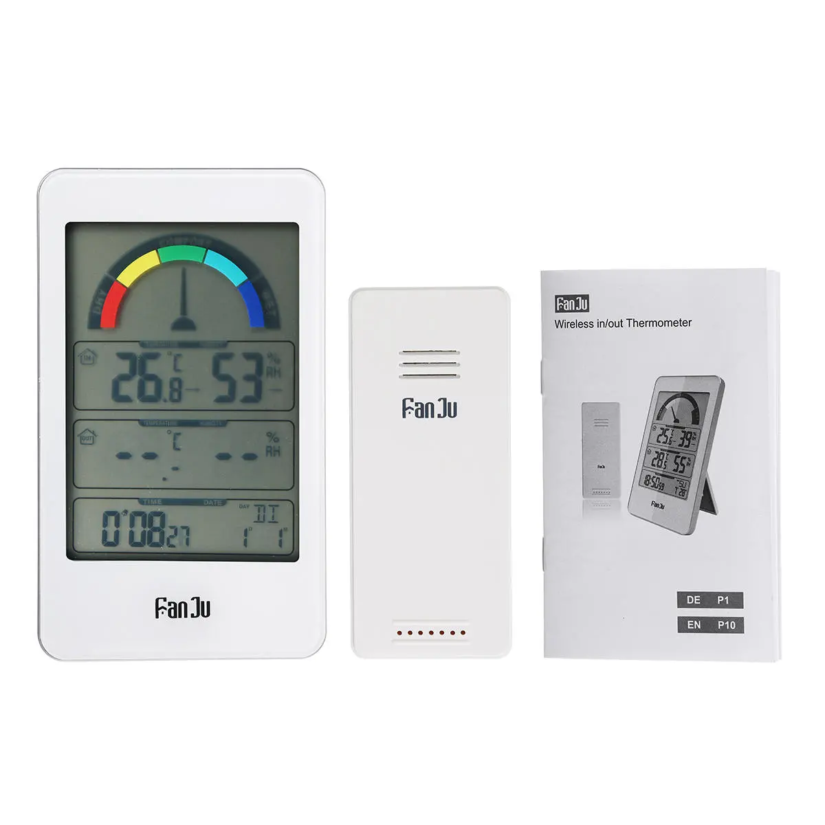 Comfort Indicator Digital Thermometer Hygrometer - Indoor Outdoor with Alarm Clock - Image 2