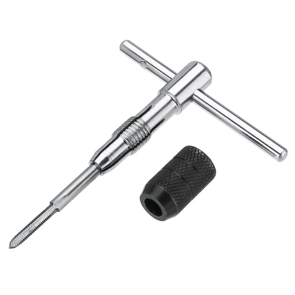 M3-M8 T Handle Ratchet Tap Wrench Set - 6pcs Machinist Tool With Screw Taps - Image 3