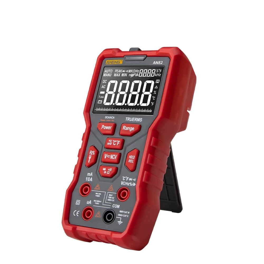ANENG AN82 Digital Multimeter - True RMS 9999 Count | NCV, Capacitor & Diode Tester - Image 4
