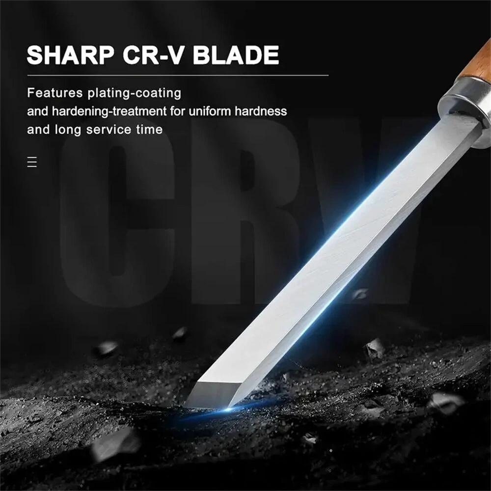 8PCS Professional Wood Turning Chisels Set - High-Speed Steel Blades with Gouges & Skew - Image 3