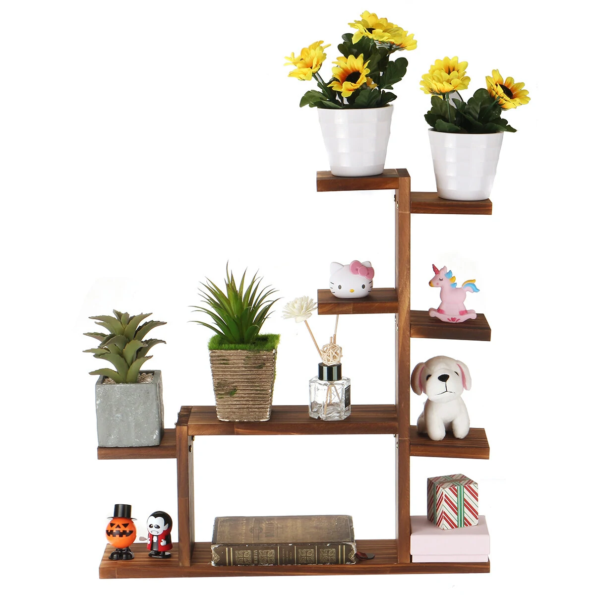 Fashion Multi-Tier Wooden Plant Stand - Indoor Outdoor Flower Display Rack - Image 3