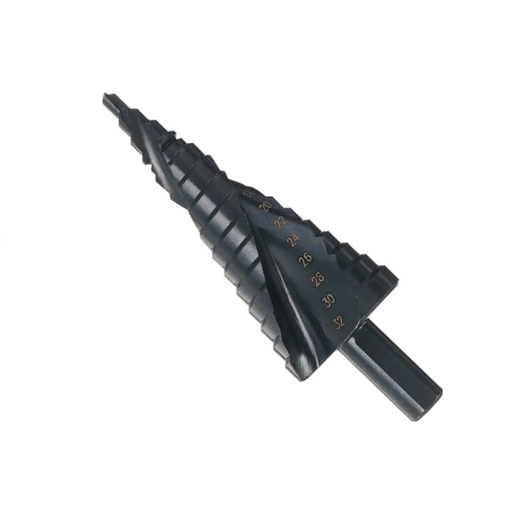 3Pcs HSS Spiral Flute Step Drill Bit Set | Triangle Shank & Center Punch - Image 4