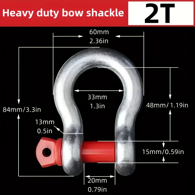 Heavy-Duty D-Ring Swivels 3/8in 1-Ton & 1/2in 2-Ton | Rust-Resistant for Chains & Rope - Image 3