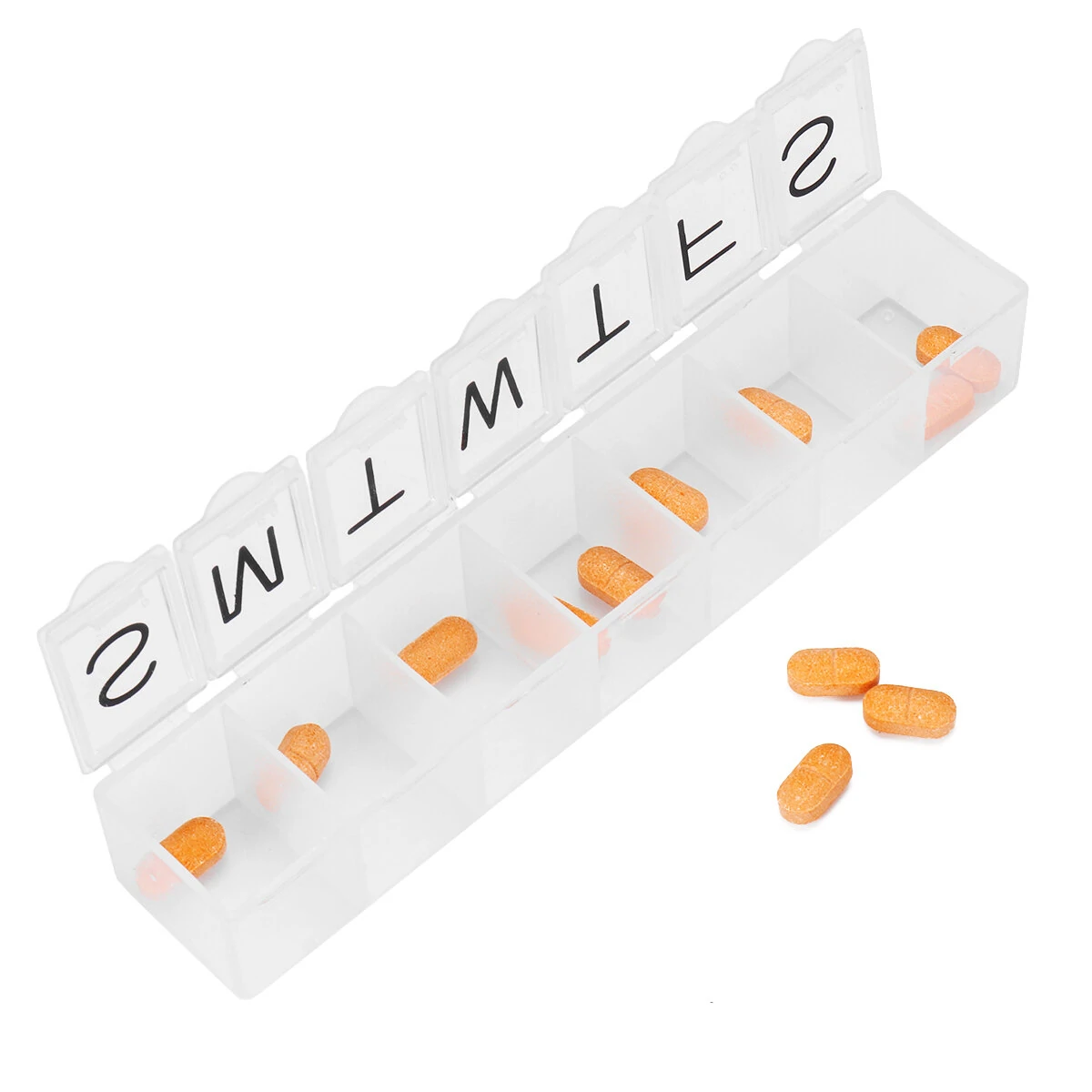 Portable Weekly Pill Organizer Box - 7 Day Pill Holder & Storage Case - Image 3