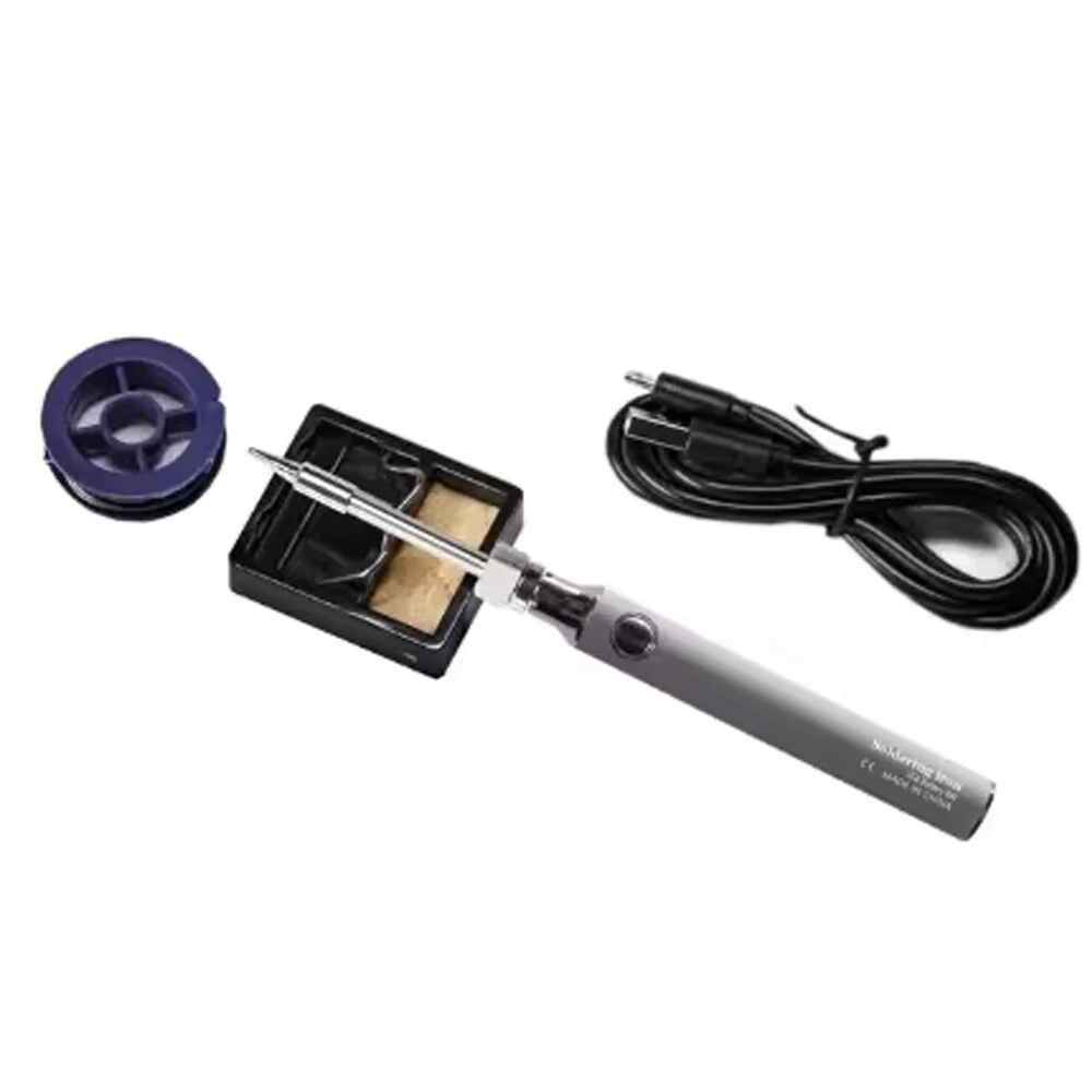 Mini USB-C Wireless Soldering Iron Kit - 8W Rechargeable & Adjustable 300-450°C | Complete Portable Set for DIY Repairs - Image 2