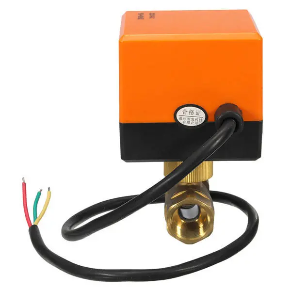 DN15/DN20 220V 4W Brass Motorized Ball Valve | 2-Way 3-Wire Electrical - Image 5