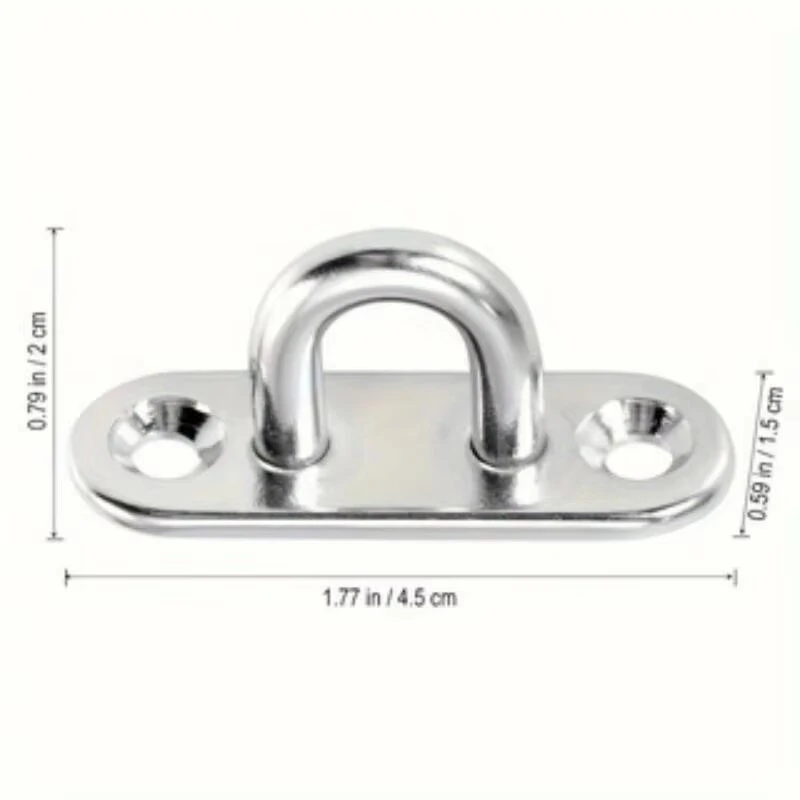 Marine Grade 304 Stainless Steel Oval Eye Plate - 90 lbs Load Capacity for Shade Sail & Boat Rigging - Image 5