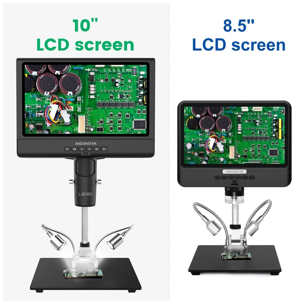AD209 Digital Microscope - 10 Adjustable LCD Display - 3X-200X Magnification - 1080P for Soldering & Repair - Image 4