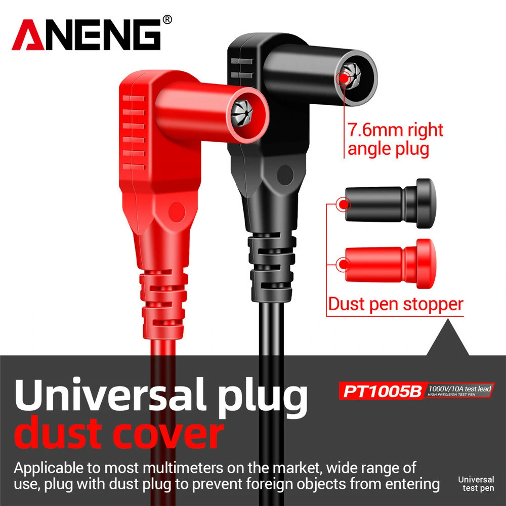 ANENG PT1005B Digital Multimeter | 10A 1000V Test Lead Kit with Probe & Needle Pins - Image 4