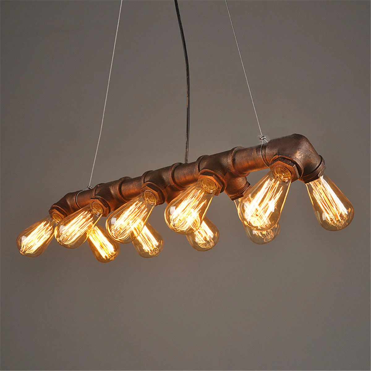 Industrial Pendant Light - 10 Head Ceiling Lamp for Cafe Restaurant - Image 4
