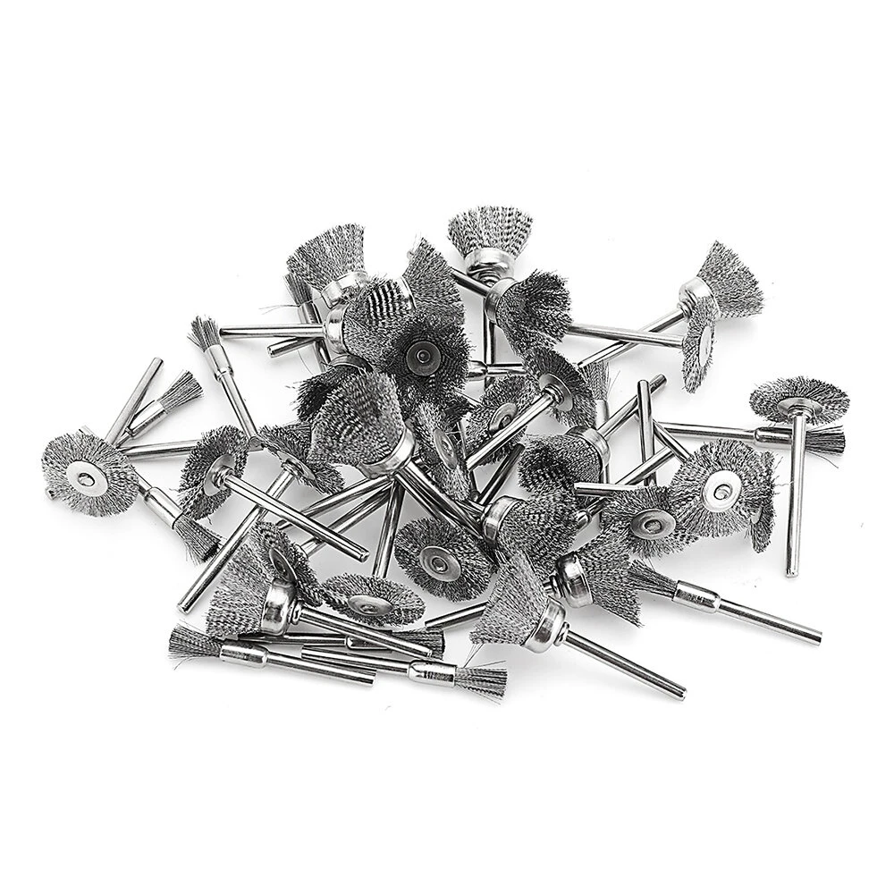 45pcs Steel Wire Wheel Brushes Set for Rotary Tool - Sanding & Polishing Kit - Image 2