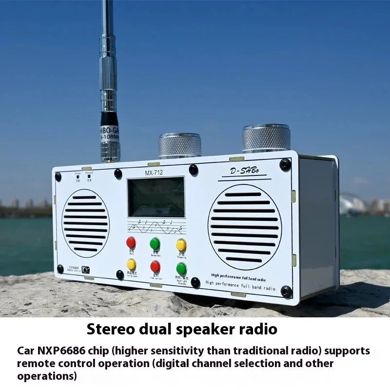 MX712 Portable Radio - LW/MW/SW/FM Stereo Receiver with Dual Speakers | NXP6686 Chip, Remote Control, Type-C Charging - Image 3