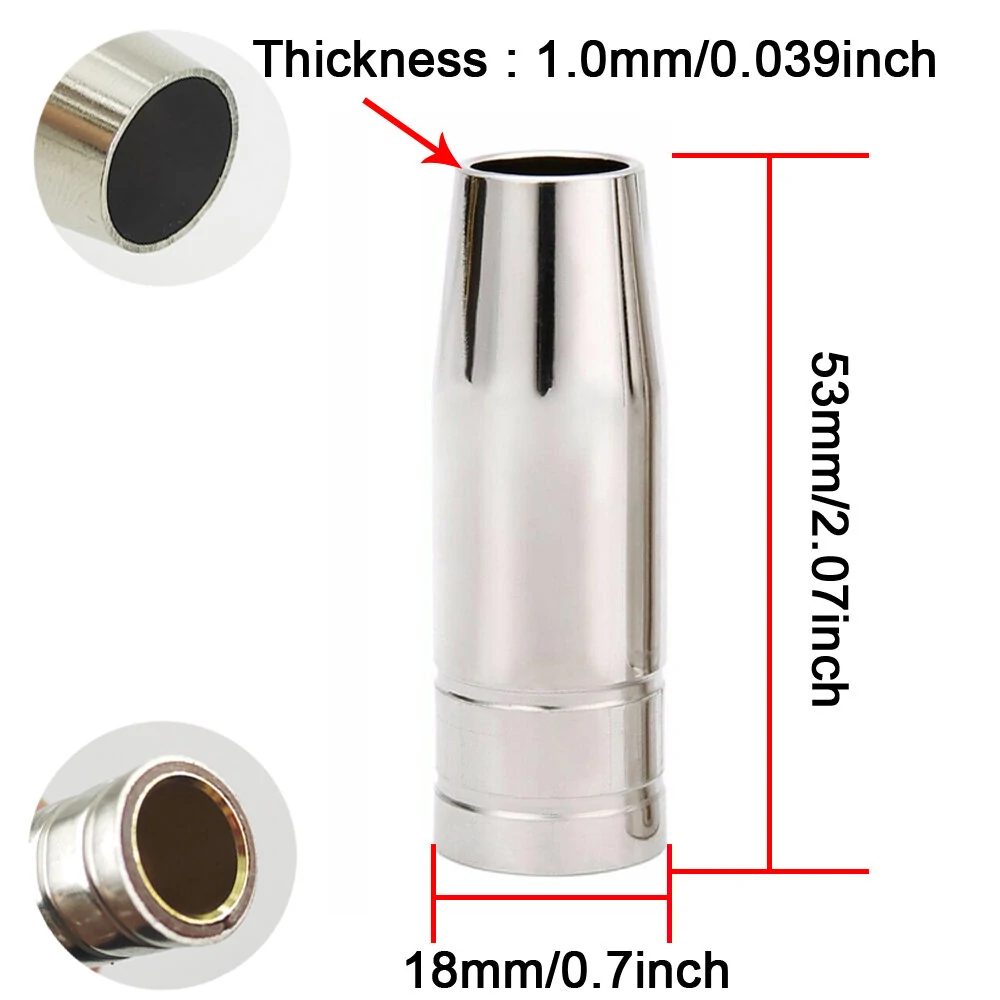 Binzel MB-15AK Mig Welding Torch Kit - 19Pc Consumables | Nozzles & Tips - Image 3