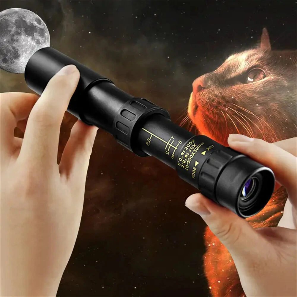 Mini Monocular Telescope - 10-300x Zoom | HD Portable & Manual Focus | For Hunting & Outdoor Adventure - Image 3