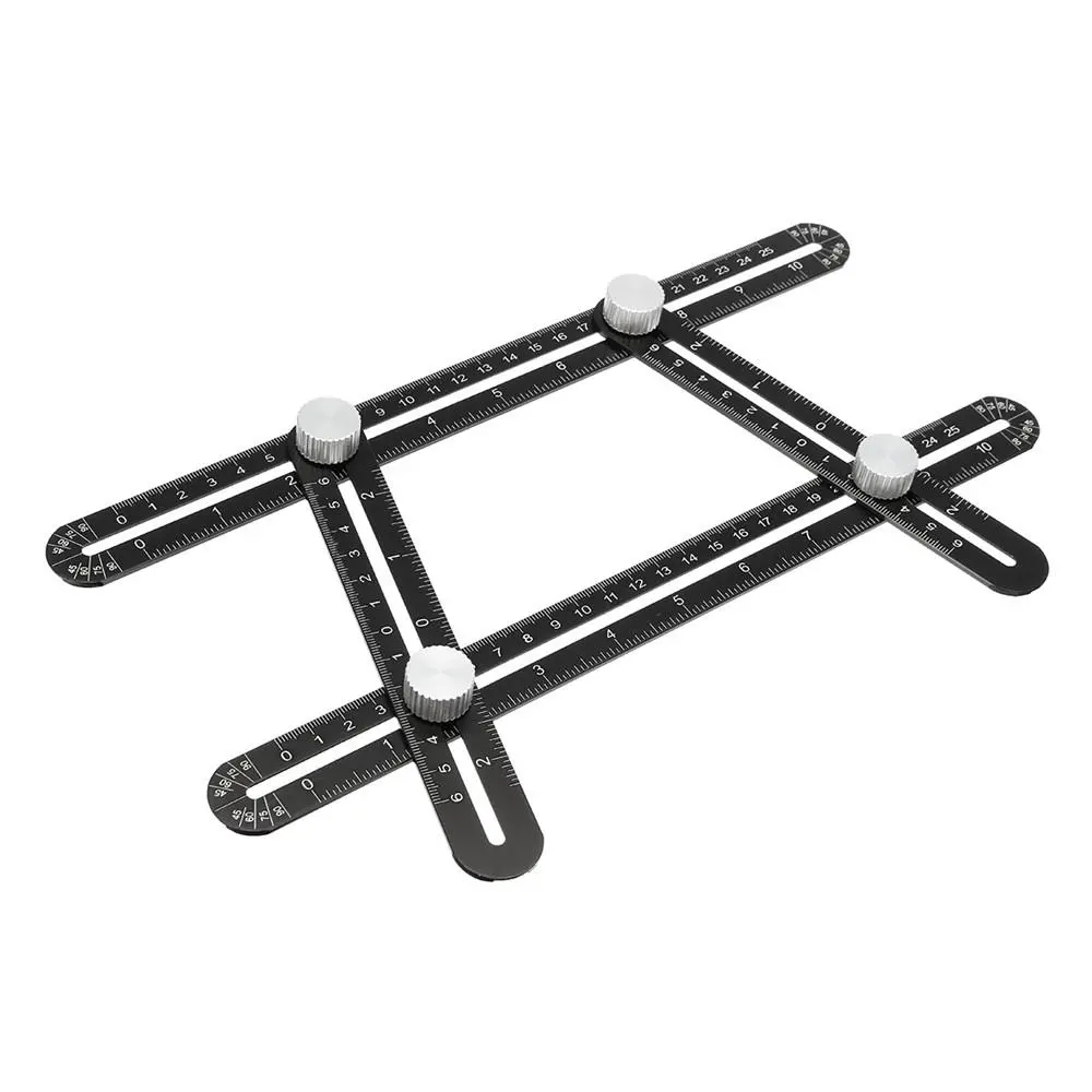 Aluminum Multifunction Template Ruler - 4 Square Feet Folding Tool with Laser Engraving - Image 3