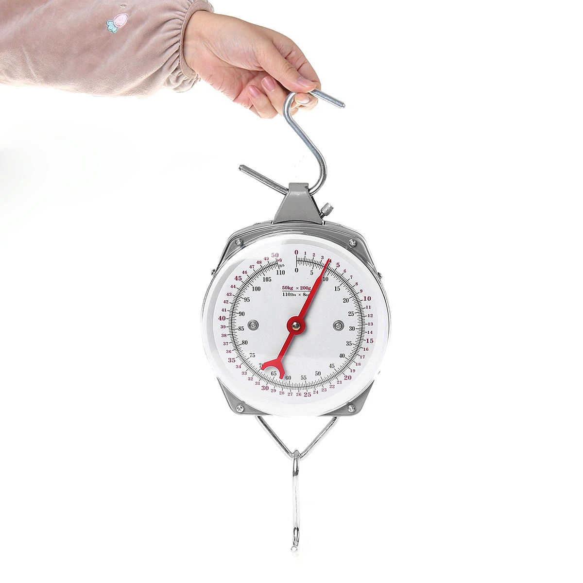 50kg Mechanical Hanging Scale | Clock Face Dial | Heavy Duty Weighing - Image 2