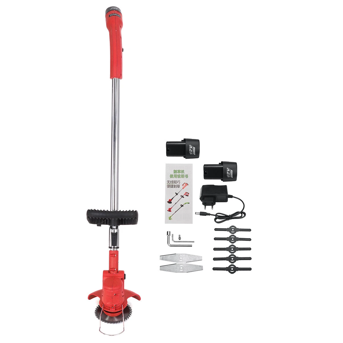 12V/24V Cordless Electric Grass Trimmer & Lawn Mower - Garden Tool w/ Battery - Image 2