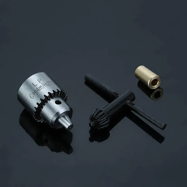 0.3-4mm Drill Chuck with Wrench & 3.1mm Shaft | Keyless Drill Attachment - Image 2