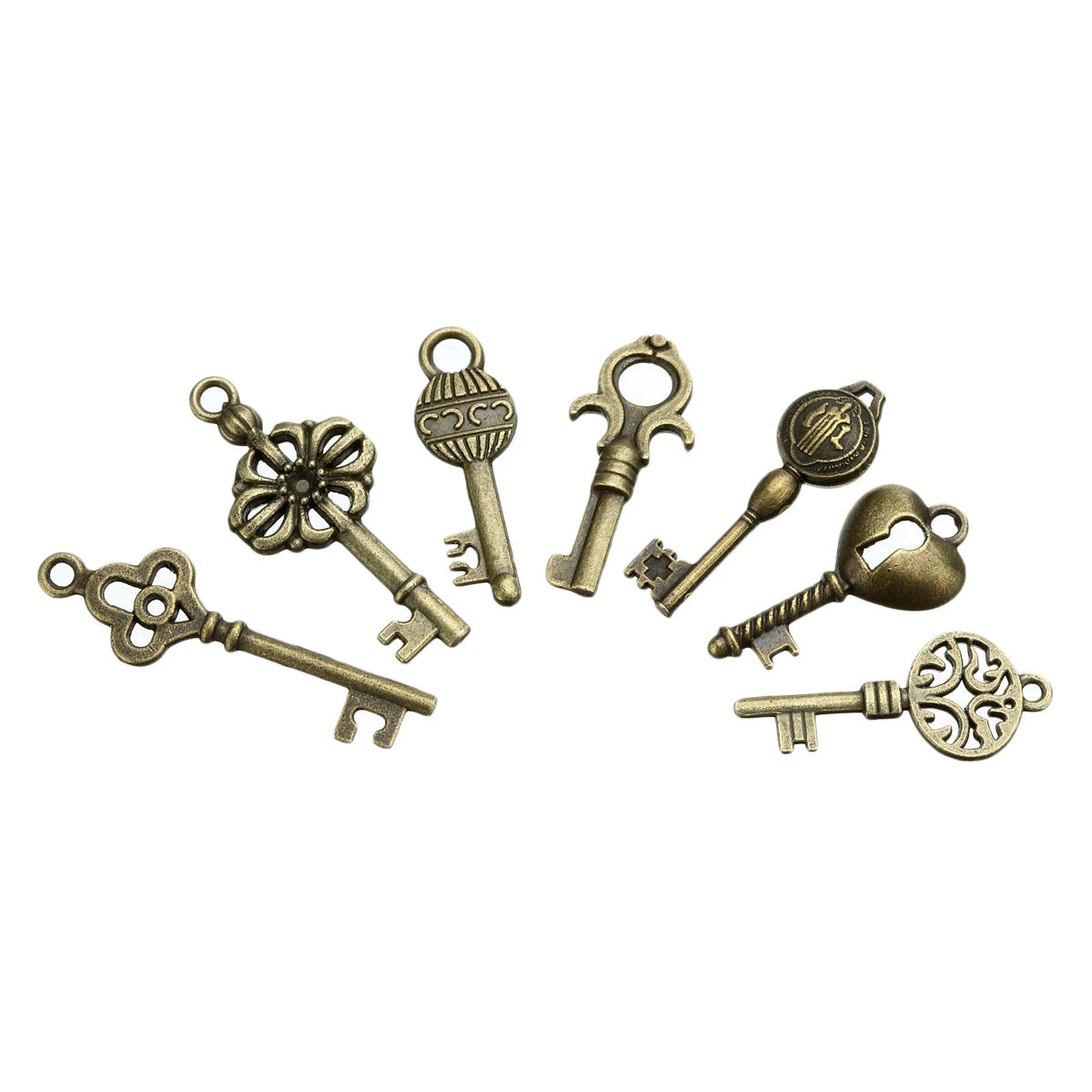 Antique Bronze Key Pendant Kit - 18Pcs for Necklace Bracelet Anklet - Image 4