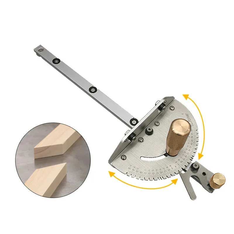 Wnew Upgraded Table Saw Miter Gauge | 27 Angle Stops & 450mm Fence for Repeatable Cuts - Image 3