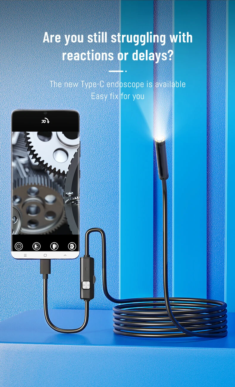 8MM Endoscope | IP67 Waterproof Type-C | 8 LED Lights & 1MP HD Resolution - Image 2