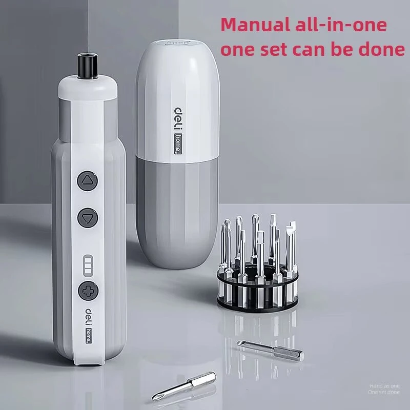 DELI Cordless Electric Screwdriver 3.6V | 3 Nm Torque, Type-C Fast Charging & 12 S2 Steel Bits - Image 2
