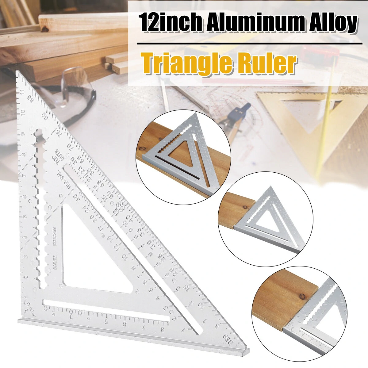 Aluminum Alloy Angle Square Ruler - Woodworking & Roofing Carpenter Tool - Image 5