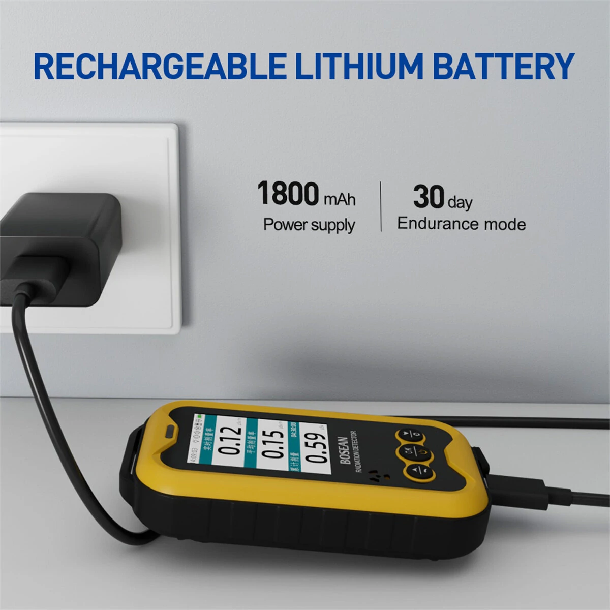 BOSEAN FS-5000 Geiger Counter | 2.4-inch TFT LED Glass | High Sensitivity Nuclear Radiation Tester - Image 4