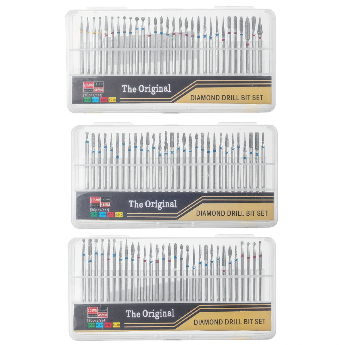 30Pcs Diamond Nail Drill Bit Set | For Acrylic Nails & Cuticle Care | Pedicure Tools - Image 3