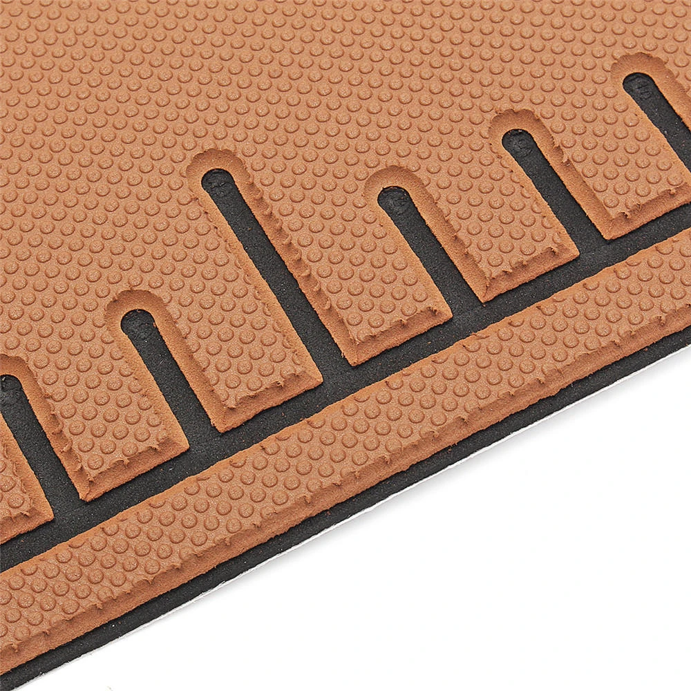 EVA Marine Mat Foam Decking - 1000x150x6mm Faux Teak - Light Brown/Black - Image 4