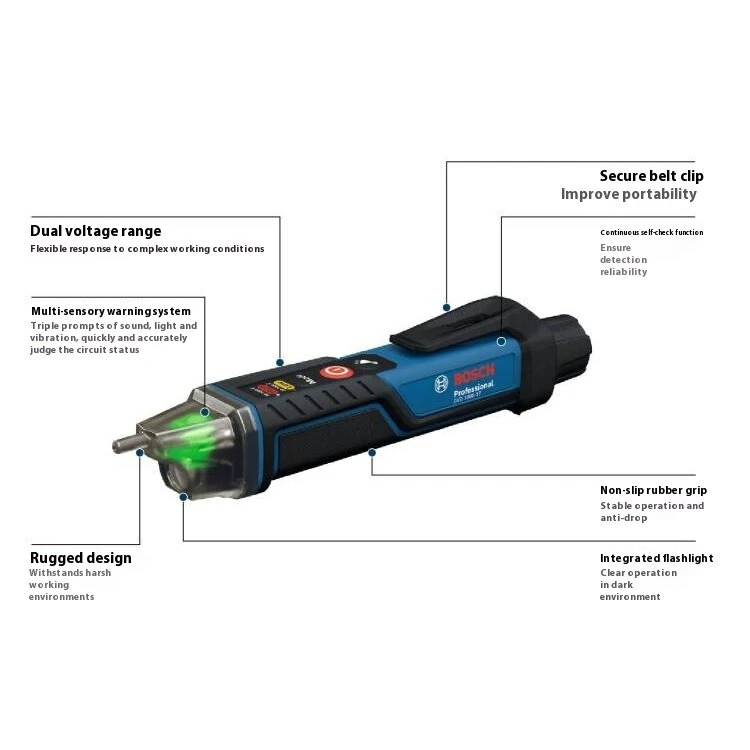 GVD 1000-17 Non-Contact Voltage Tester Pen | CAT IV 1000V IP67 Waterproof - Image 5