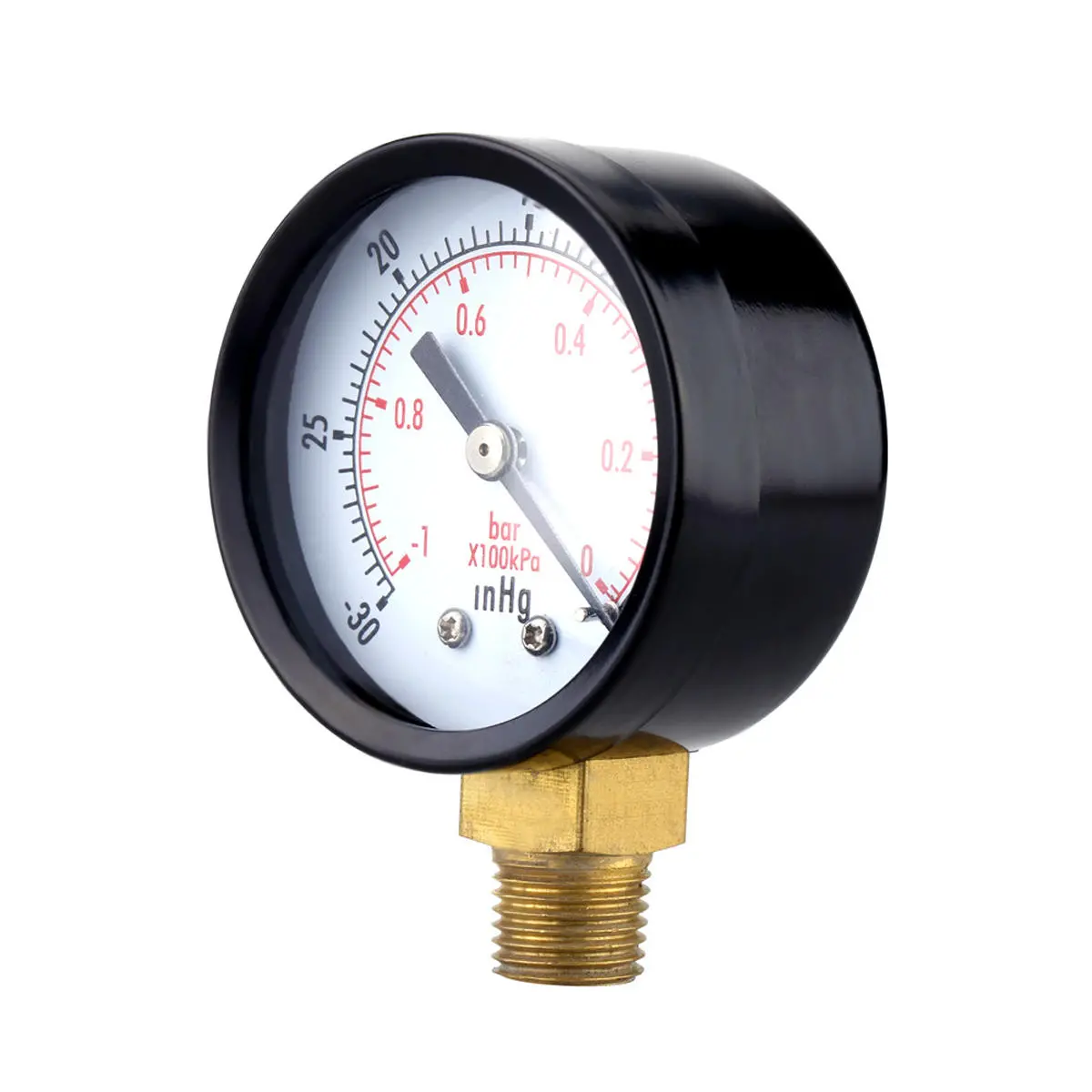 TS-50-1+1 Mini Vacuum Pressure Gauge | 50mm Manometer 0 to -30 inHg & -1 Bar - Image 2