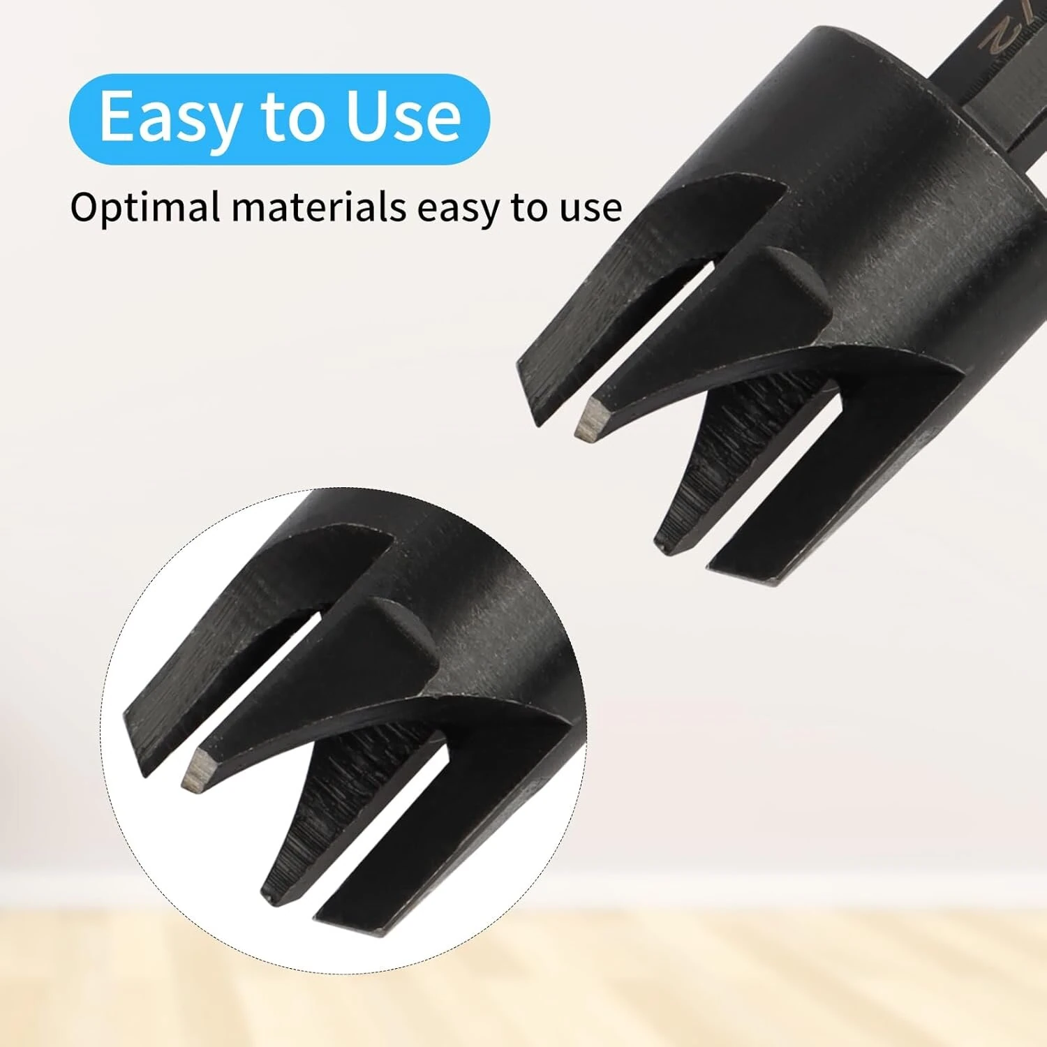 Cobalt Steel Wood Plug Cutter Drill Bit Set - 8pcs 1/4 to 5/8 Inch | Hex Shank - Image 2