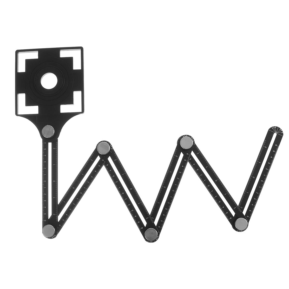 Six Fold Adjustable Ceramic Tile Hole Locator | Drill Guide Template Tool Ruler - Image 2
