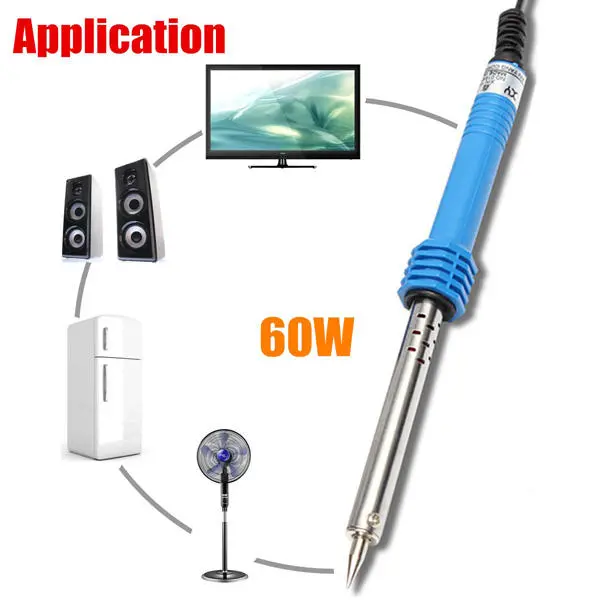60W 110V/220V Soldering Iron Kit | 14-in-1 Starter Tool Set with EU Plug - Image 3