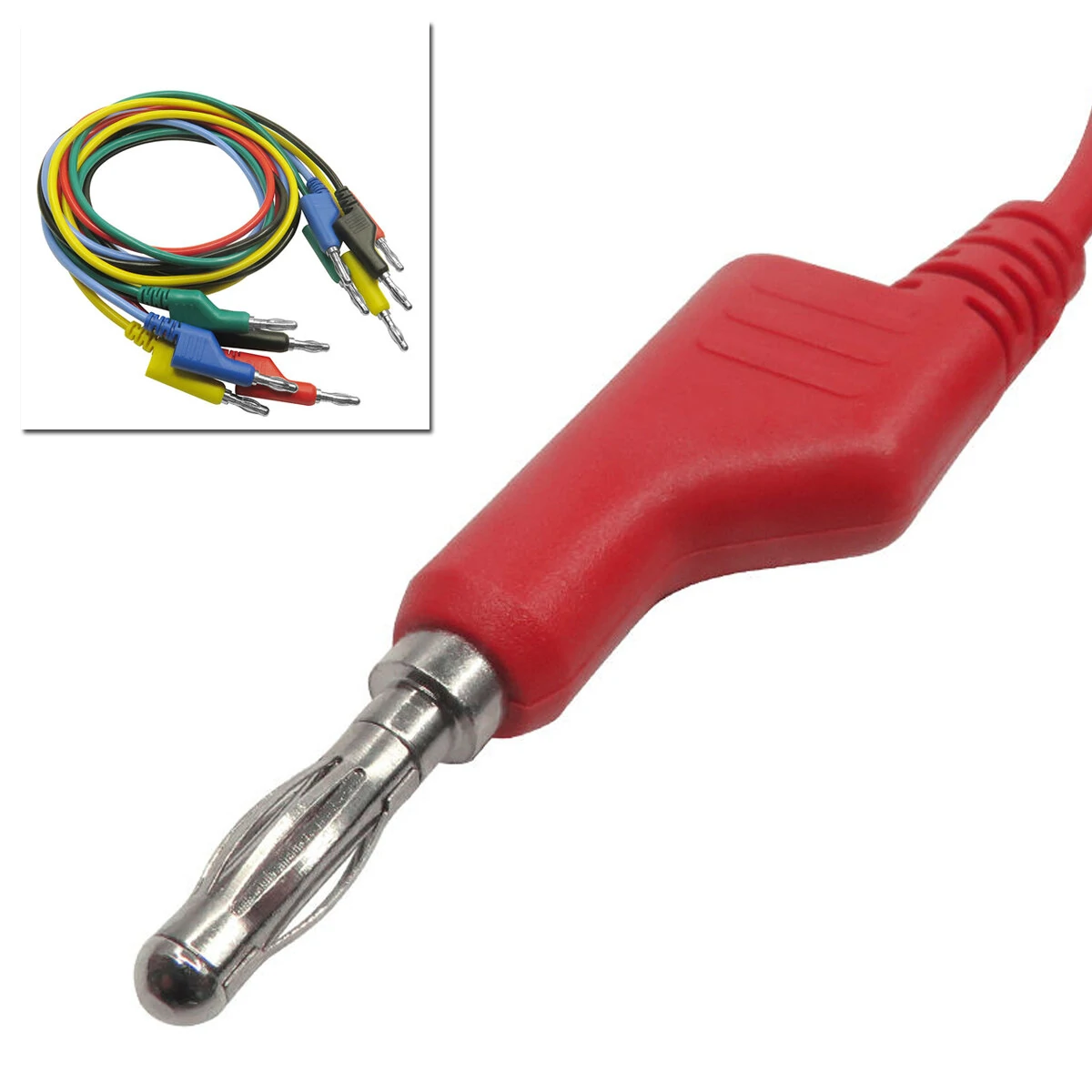 P1036 5Pcs 1M 4mm Banana Plug Test Leads for Multimeter | 5 Colors - Image 2