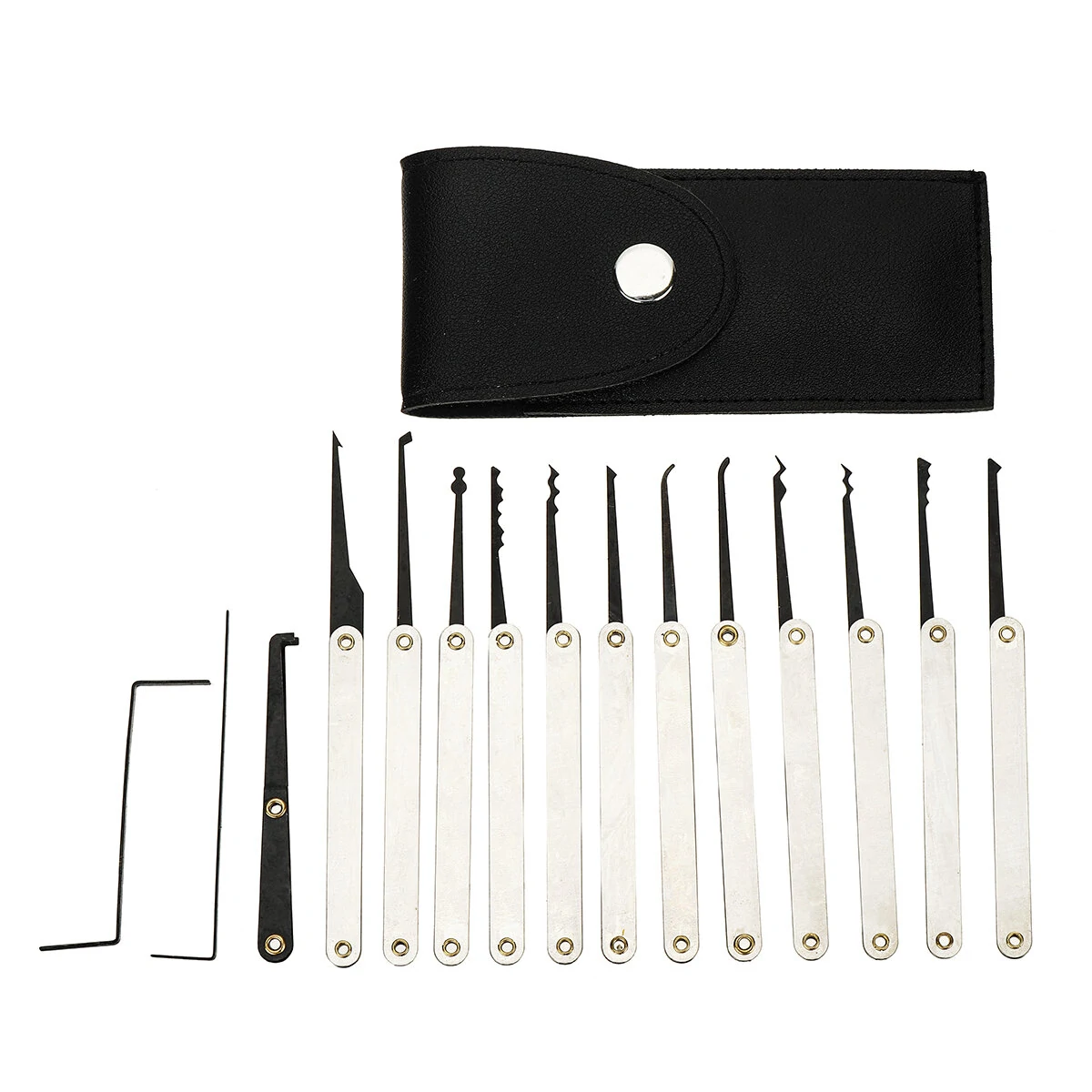 22PCS Stainless Steel Lock Pick Set - Professional Locksmith Tools with Picking Blade & Wrench - Image 2