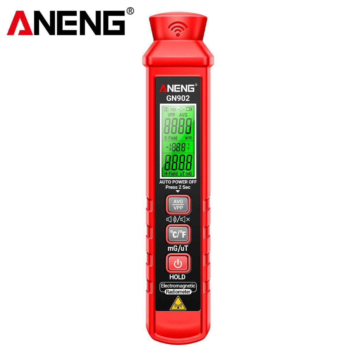 ANENG GN902 3-in-1 EMF Tester | Electric & Magnetic Field Meter 5Hz-3500MHz | LCD Display with Safety Alarm - Image 3