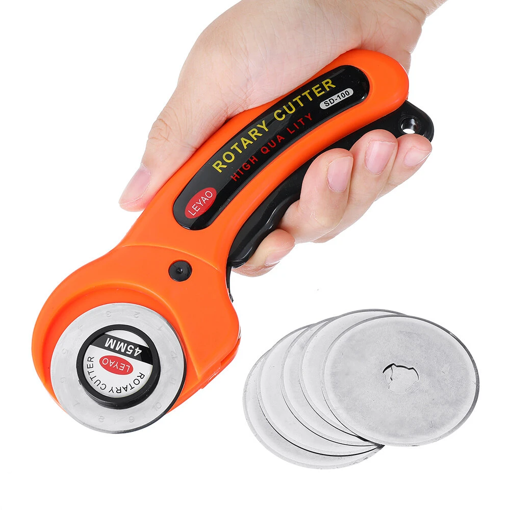 45mm Rotary Cutter - Leather & Fabric Cutting Tool with Circular Blade for DIY Sewing - Image 3