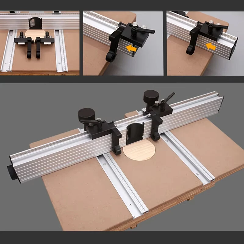 ENJOYWOOD Drill Press Table Fence - Aluminum Alloy 715mm/920mm with Dust Collection - Image 5