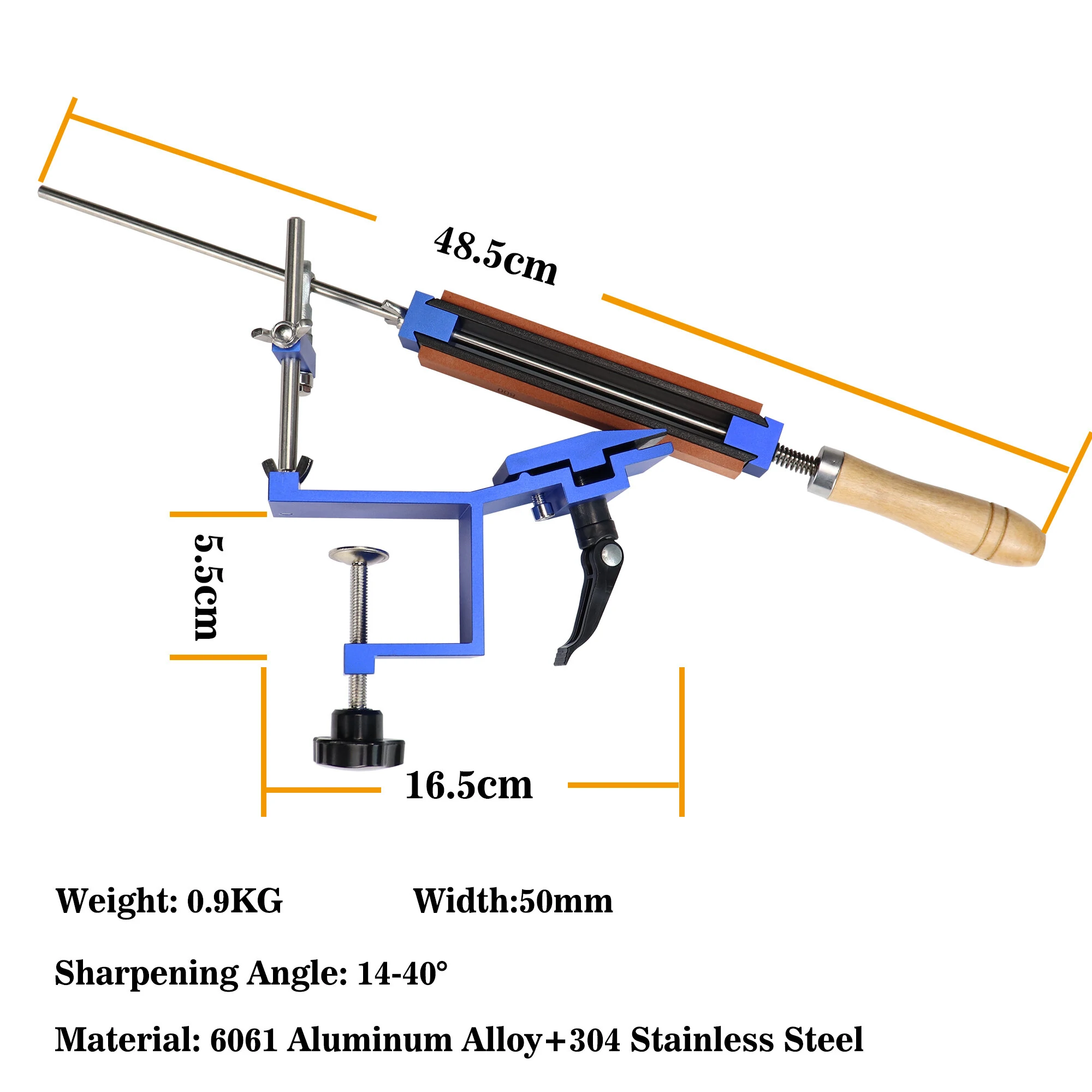 Portable Cutter Sharpener System - Fix-Angle Whetstone Grinder with Stones - Image 5