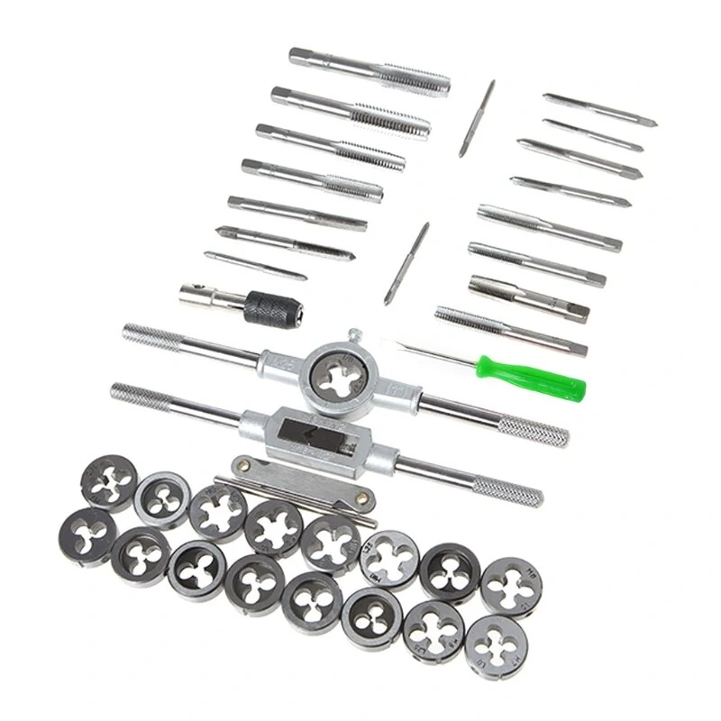 40Pcs Tap and Die Set | Hand Threading Tool Kit with Storage Case | Plug Taps & Wrench Dies - Image 3
