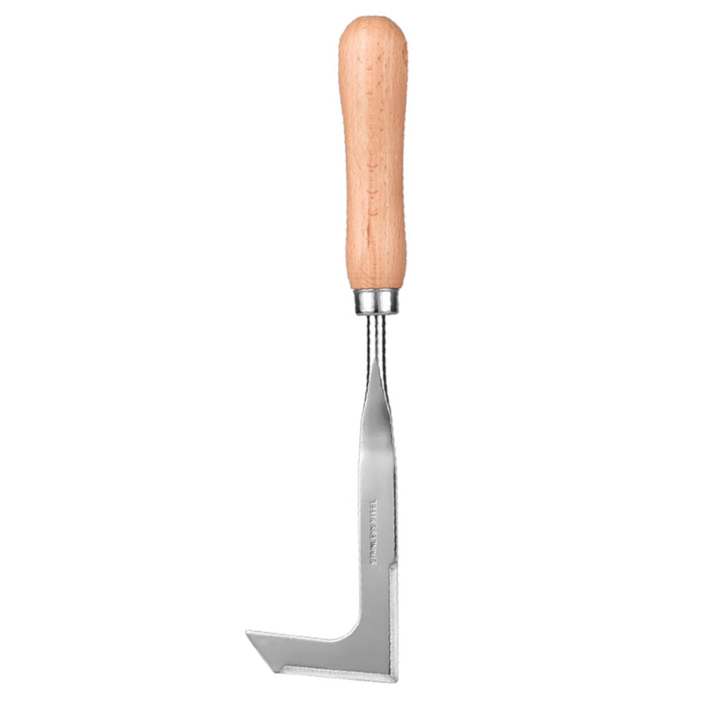 Crack Weeder Crevice Tool - Stainless Steel L-Shaped Blade & Beech Handle - Image 2