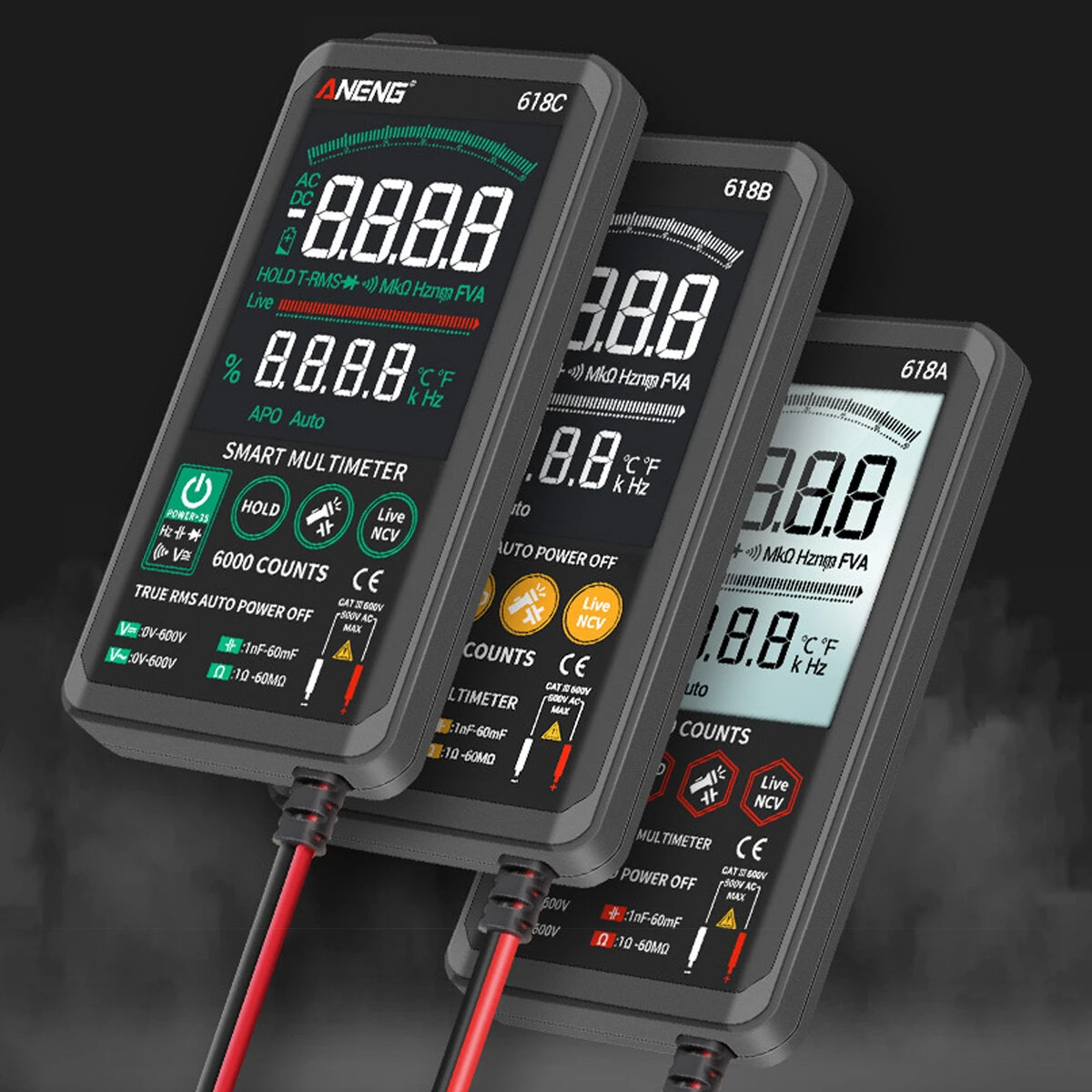 ANENG Smart Touch Digital Multimeter - Auto-Ranging Voltmeter Ammeter Ohmmeter - Image 5