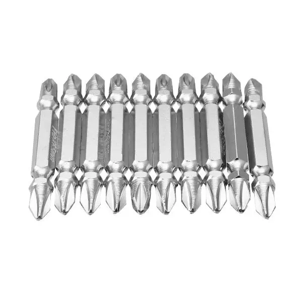 10pcs 65mm PH2 S2 Alloy Steel Magnetic Screwdriver Bit Set | Double Head - Image 3
