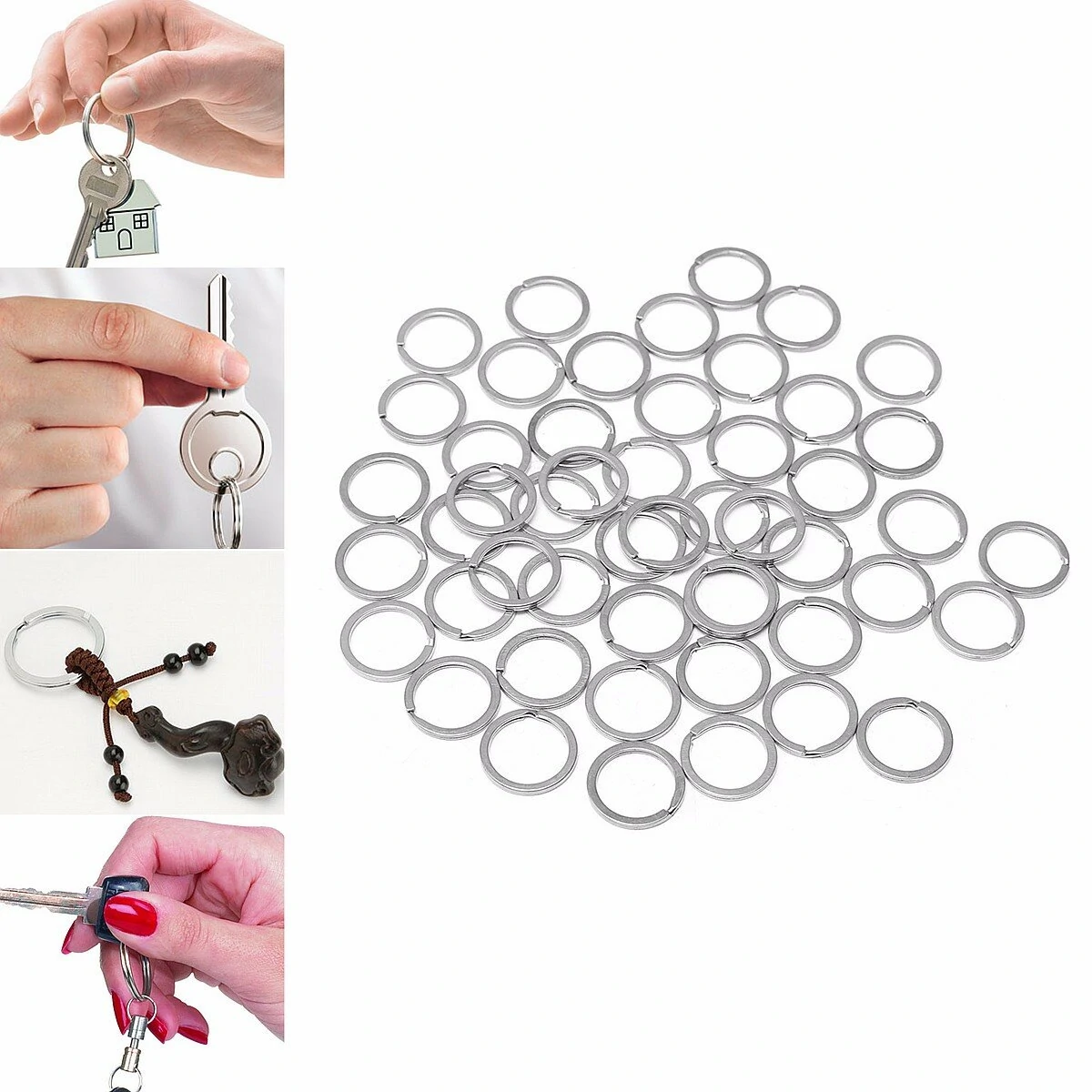 50Pcs 25mm Split Key Rings - Metal Holder for Keys DIY Craft | EDC Gadgets - Image 3