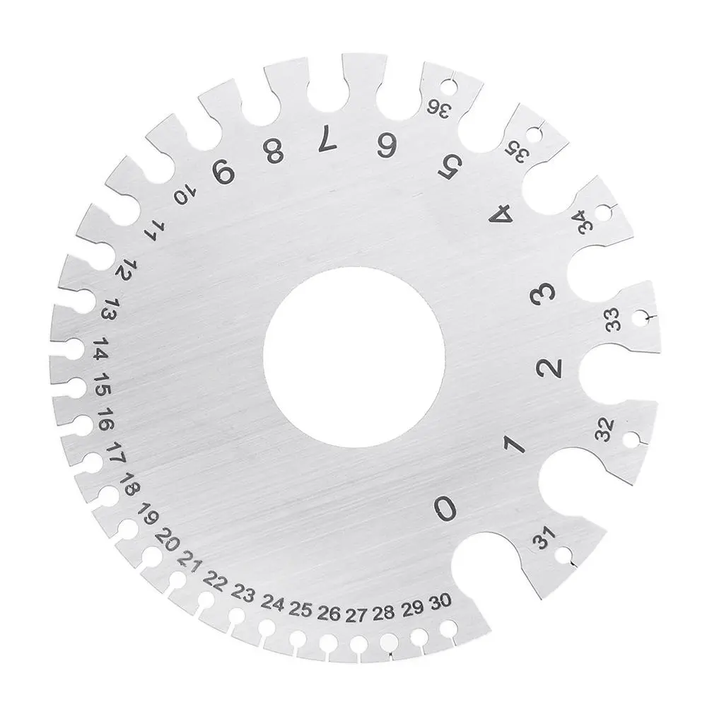 Machifit 0-36 AWG SWG Wire Gauge | Stainless Steel Round Thickness Measuring Tool - Image 2
