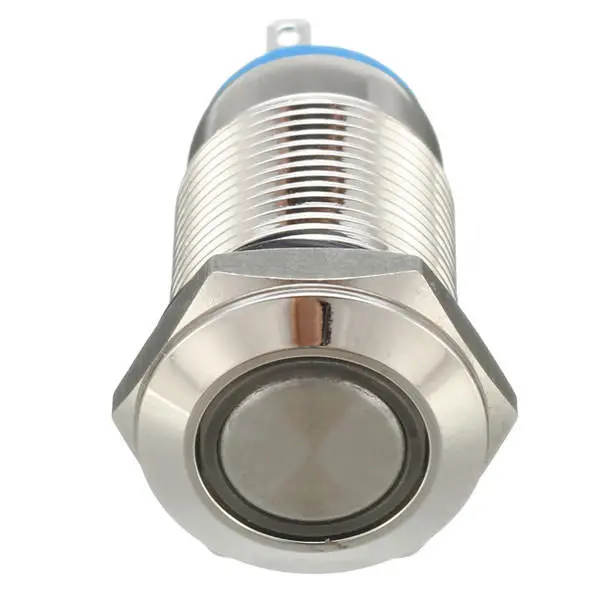 DC 12V 12mm LED Metal Push Button Switch - Waterproof Latching - Image 4