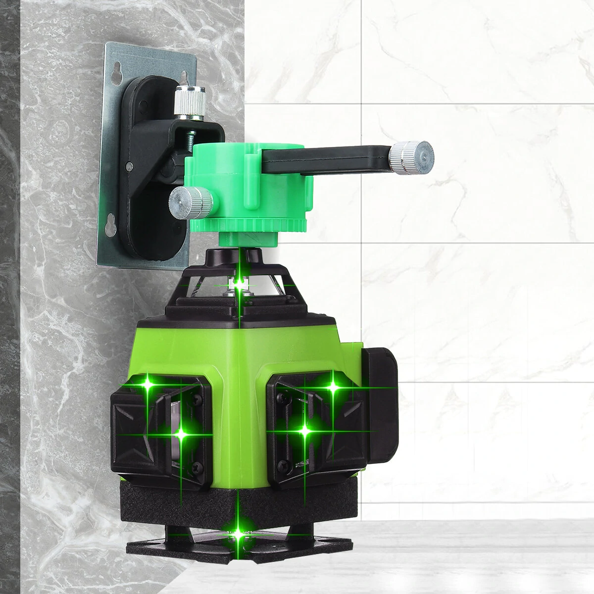 12/16 Line Green/Red Laser Level | Self-Leveling | Dual Battery Powered - Image 2